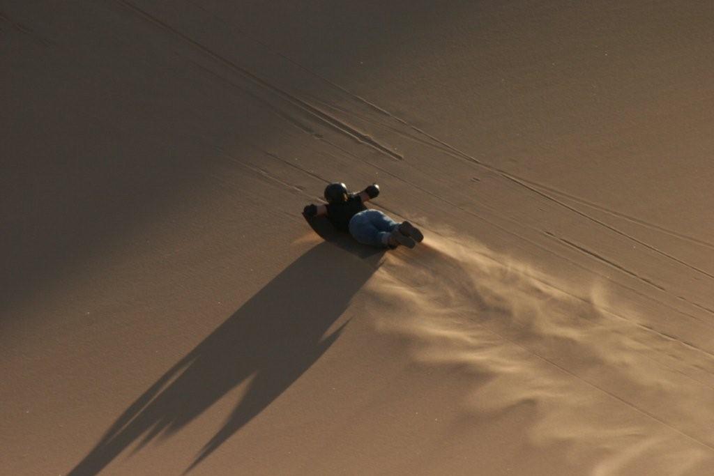 Sandboarding in Swakopmund