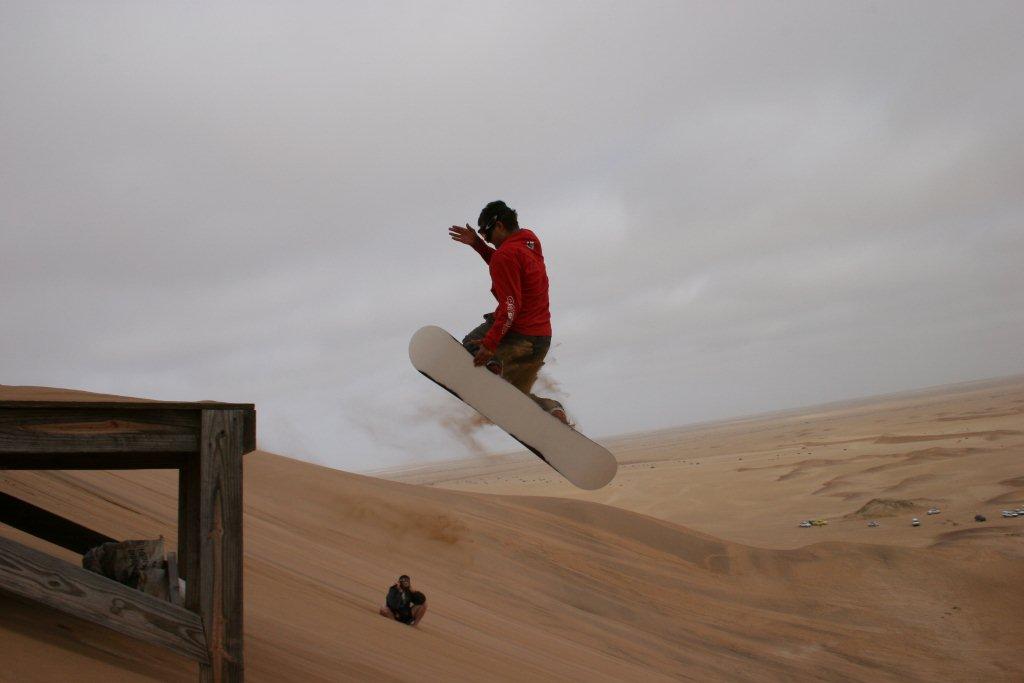 Sandboarding in Swakopmund